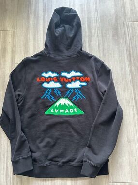 Louis Vuitton Dark Gray Monogram Zip Hoodie(XL) very thick heavy warm hoodie!